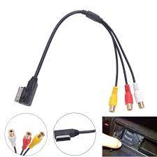 Para Vw Para Audi A3 A4 A6 A7 A8 Q5 Q7 R8 Ami Ami Mmi 3rca Rca Dvd De Video Entrada De Audio Aux Cable Car Acessorio Ba61 Audi Video