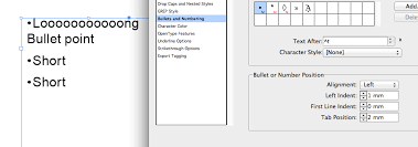 When you use the pen tool or gradient tool, or when you move a selection, the info panel displays the change in x ( w ), the change in y ( h ), the distance ( d ), and the angle as you drag. Is There A Way To Align Bullet Point Indent In Indesign Paragraph Styles Graphic Design Stack Exchange