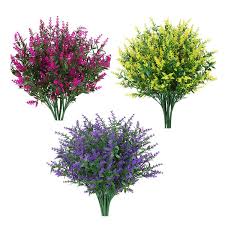 I then cut each artificial flower to the desired size. 12 Bundles Artificial Lavender Flowers Outdoor Fake Flowers For Decoration Faux Plants Garden Porch Window Box Decor Wish
