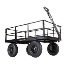 Gorilla Carts 800 Lb Steel Utility Cart Gor801 The Home Depot Utility Wagon Utility Cart Heavy Duty