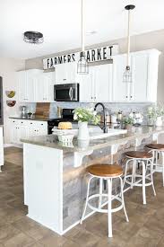 Modern Farmhouse Kitchen Makeover Reveal Bless Er House Farmhouse Kitchen Inspiration Kitchen Cabinets Decor Decorating Above Kitchen Cabinets