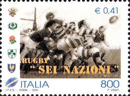 Pensi che il galles, la scozia e l'irlanda del nord otterranno l'indipendenza dall'inghilterra ora che il regno unito è uscito dall'unione europea? 2000 Lo Sport Italiano Torneo Di Rugby Delle 6 Nazioni Azione Di Rugby E Stemmi Delle Squadre Partecipanti Al Torneo Irlanda Galles Scoz Italie Timbre