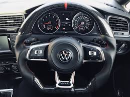 Vw Golf 7 Gti Custom Steering Wheel Carbon Fibre Full Reshape Nappa Leather Red Ring At 12 O Clock And Stit Volkswagen Golf Volkswagen Volkswagen Scirocco