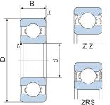 69 Series Thin Section Ball Bearing - Stainless steel ...