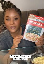 I couldn’t find the bag pasta like this so I got the tv dinner & it’s still  DELICIOUS 🔥 @Chumee💪🏽 #zatarains #tastetest #foodie #fyo