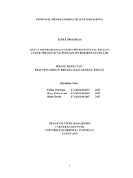 Judul analisis usaha dan nilai tambah pengolahan jamur tiram putih (pleurotus ostreatus) menjadi nugget pada home industry. Proposal Pkm M Jamur Tiram