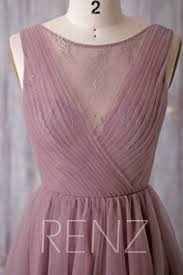 Bridesmaid Dress Dark Mauve Tulle Dress Wedding Dress Lace Illusion Party Dress V Back Cocktail Dress Short A Line Evening Dress Hs163 Dusty Rose Bridesmaid Dresses Dusty Rose Dress Rose Bridesmaid Dresses