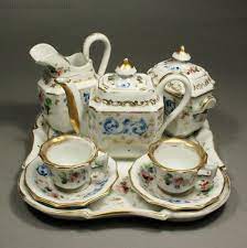Antique Dolls House Accessories Luxurious Miniature Paris Porcelain Service For Your Doll Ref A0533 Mini Tea Set Miniature Tea Set Tea Pots Vintage