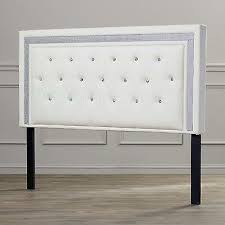 Check spelling or type a new query. White Leather Button Tufted Rhinestone Crystal Bed Headboard Queen Full Twin Headboards For Beds Wicker Bedroom Furniture Bedroom Bed Design