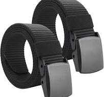 2 cinturones de nailon para hombre, cinturones tácticos militares  universales de lona para exteriores con hebilla de plástico, cinturones de  trabajo ...