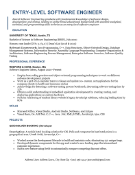 What should a beginner resume look like. Entry Level Software Engineer Resume Sample Writing Tips
