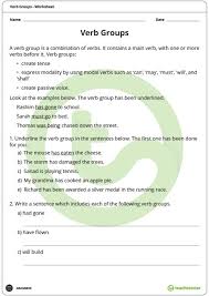 Verb Group Worksheet Teaching Resource Teach Starter Poetry Worksheets Verb Worksheets