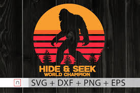 Mountain harmony variety of free plastic canvas patterns and links to more. Hide And Seek World Champion Bigfoot Grafik Von Novalia Creative Fabrica