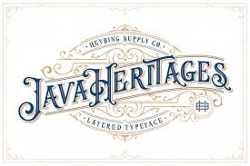 Java Heritages Extras Update Lettering Vintage Fonts Logo Fonts