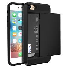 Floveme Armor Slide Case For Iphone 7 Plus Cover Hidden Card Holder Phone Cover For Iphone 7 Plus Case C Card Holder Phone Case Iphone Wallet Case Iphone Cases