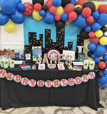 Avengers Party Decor Birthday Party Decorations Diy Balloon Arch Diy Birthday Party Decorations