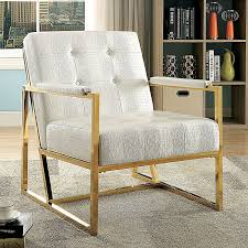 ✅ browse our daily deals for even more savings! Sienna Accent Chair White Gold Furniture Of America Furniture Cart