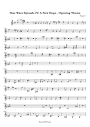 Star Wars Episode IV: A New Hope - Opening Theme Sheet Music ...