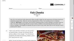 Fish cheeks answers flashcards | quizlet overview/annotation: Fish Cheeks By Amy Tan Additional Help For Answers Youtube