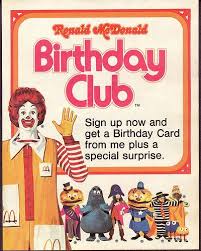 Mcdonald S Birthday Club 1975 Birthday Club Childhood Memories Mcdonalds Gift Card
