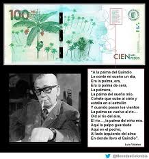 Monedas de Colombia 🇨🇴 على X: "#UnDíaComoHoy de 1990 murió el poeta Luis  Vidales, un poema suyo aparece en el billete de $100 Mil @colombia_hist  https://t.co/yfoQodxjiC"