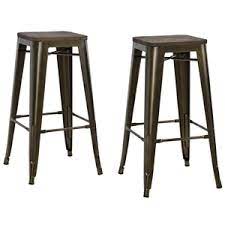 99 list list price $199.99 $ 199. Amazon Com Dhp Fusion Metal Dining Chair With Wood Seat Distressed Metal Finish For Industrial Appeal Set Of Two White Home Kitchen