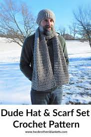 Men S Crochet Hat And Scarf Pattern Men Scarf Crochet Pattern Crochet Scarf Pattern Free Mens Crochet