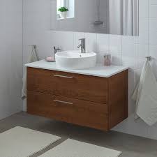 Godmorgon Tolken Tornviken Cabinet Countertop 19 5 8 Sink Brown Stained Ash Effect Marble Effect Dalskar Faucet 40 1 8x19 1 4x29 1 8 Ikea Ikea Godmorgon Bathroom Vanity Laminate Countertops