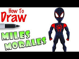 Okay, let's do this one last time, yeah? How To Draw Miles Morales Spider Man Youtube Easy Cartoon Characters Spiderman Drawing Drawing For Beginners