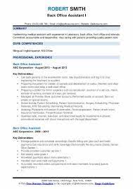 Writing a great resume is a crucial step in your job search. Back Office Assistant Resume Samples Qwikresume