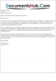 Job application for quality control inspector. Cover Letter For Quality Control Inspector