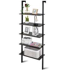 Buy ladder shelf at a great price on aliexpress today. 5 Shelf Wood Ladder Bookcase With Metal Frame Overstock 31841625