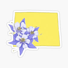 Cute iris flower tattoo design. Blue Columbine Flowers Stickers Redbubble