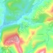 Les Henry topographic map, elevation, terrain