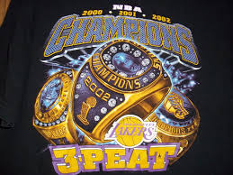 Mens T Shirt Nba Champions Los Angeles Lakers 3 Peat Black Xl Los Angeles Lakers Nba Champions Lakers