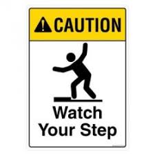 How can watch your steps signs help prevent accidents? Safety Sign Store Fs105 A4pc 01 Caution Watch Your Step Sign Board Smeshops Com
