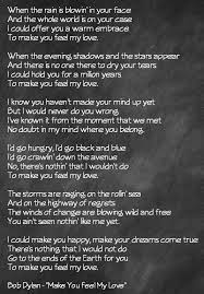 bob dylan make you feel my love my love lyrics music lyrics songs lyrics