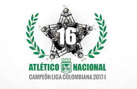 Los jugadores del deportes tolima festejan con el trofeo de campeones del fútbol colombiano. Atletico Nacional Borda La Estrella 16 En Su Escudo