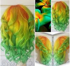 Orange Yellow Green Hair Hair Styles Hair Inspiration Color Crazy Hair