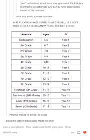 How old are you when you are in 10th grade? I Don T Understand American School Years What The Fuck Is A Freshman Or A Sophomore Why Do You Have These Words Instead Of The Numbers What Why Would You Use Numbers So