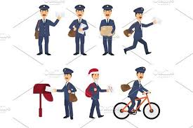 Postman Vector Mailman Delivers Mails In Postbox Or Mailbox And Post Character Carries Mailed Letters In Letterbox Illustration Set Postal Delivery Service Isol Mail Letters Postman Letter Box