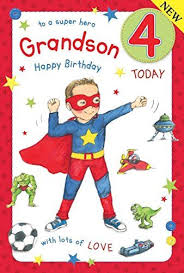 Happy Birthday Wishes For 4 Year Old Son From 2 68 Super Hero Grandson Age 4 Large Luxury 4th Birthday Card Grandson Birthday Cards Happy Birthday Grandson Grandson Birthday Wishes