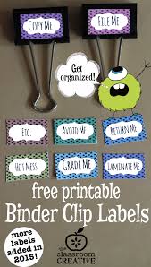 Classroom Organization Binder Clip Label Free Printable Teaching Organization Teacher Organization Classroom