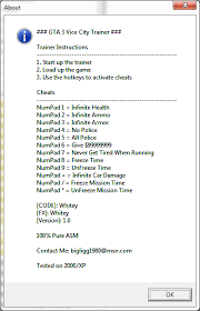 For desired effect, enter the gta vice city cheat code listed in bold any time during game play. Vice City Cheat Codes Unlimited Money
