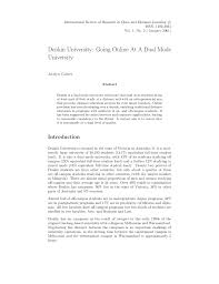 Pdf Deakin University Going Online At A Dual Mode University