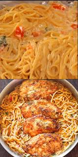 Chicken Pasta In Creamy Parmesan White Wine Sauce Karen Recettesdepoulet En 2020 Pates Au Poulet Spaghetti Au Poulet Recettes De Cuisine