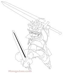 How Draw Asta Black Clover 10 Black Clover Anime Black Clover Manga Drawings