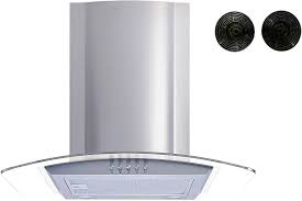 It is the installer's responsibility to comply with installation clearances specified on the model/serial rating plate. Amazon Com Winflo 30 Convertible Stainless Steel Tempered Glass Wall Mount Range Hood With Mesh Filter Or Baffle Filters Led Lights And Push Button Control Mesh Filter With 2 Pcs Charcoal Filters Appliances