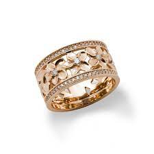 Hawaiian Heirloom Ring In Rose Gold With Diamonds 10mm Hawaiian Wedding Rings Hawaiian Heirloom Jewelry Hawaiian Jewelry
