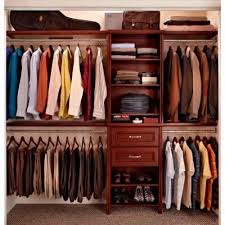 Closetmaid Impressions 25 In Dark Cherry Closet Kit 30860 The Home Depot Wood Closet Systems Closet Kits Home Depot Closet